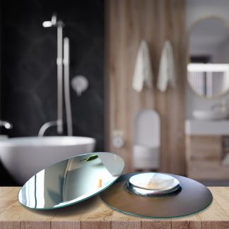 Povečevalno kozmetično ogledalo z INOX nosilcem, <b>Ø200mm<b>
